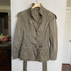 22 DECEMBER‎ Olive Green Utility Jacket with Belted Waist, Size S
